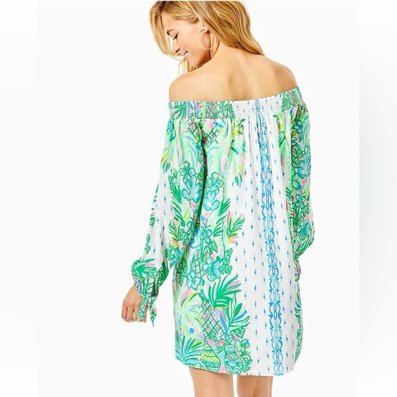 Lilly Pulitzer Maryellen off the Shoulder Dress - Picture 11 of 13